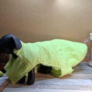 Neon Yellow Nylon Dog Puffer Coat - Brand Unspecified Size L